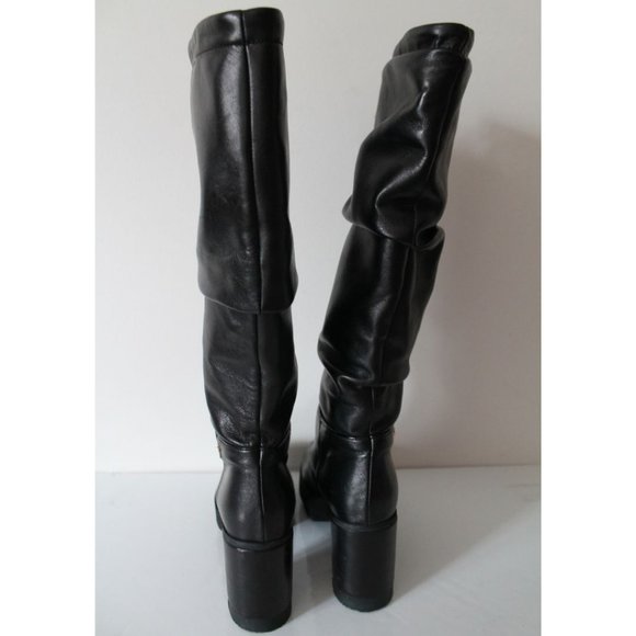 Cesare Paciotti Tall Slouchy Leather Black Boots Size EU 36/ US 6 - Picture 7 of 11